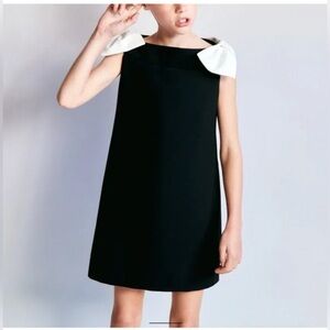 Zara Elegant Kids Dress in Black with White Bow